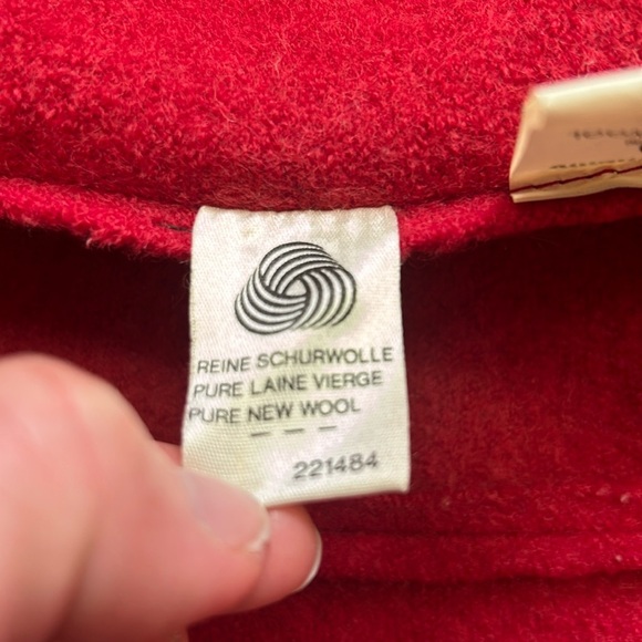 Vintage Geiger of Austria Tyrolean Wool Blazer Cardigan Red L - Picture 13 of 15